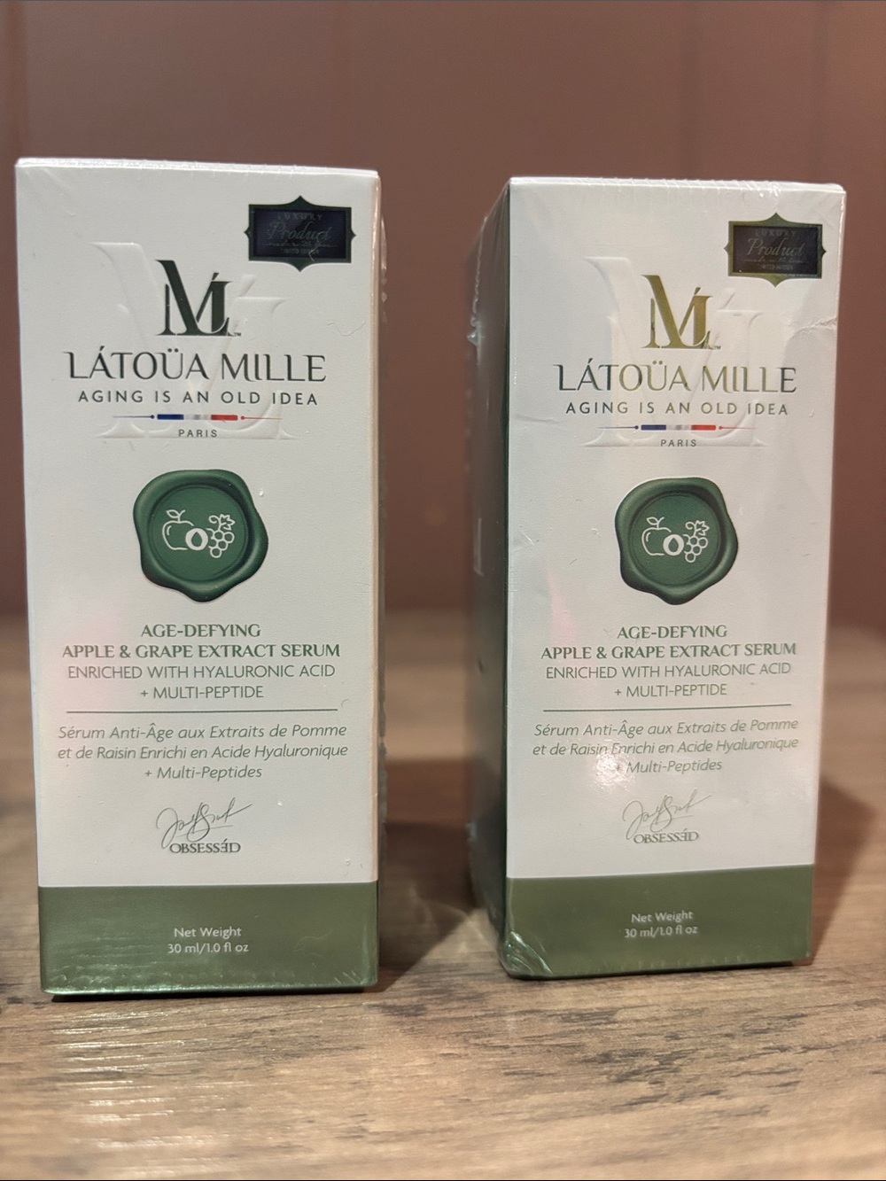 Latoua Mille Age-Defying Apple & Grape Extract Serum - Green 2 bottles
